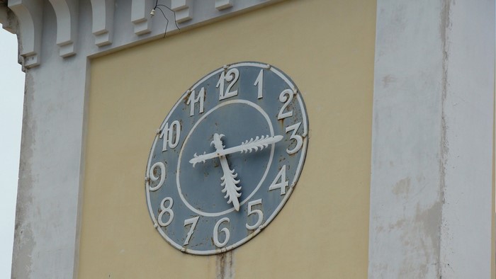 Clock on a building facade