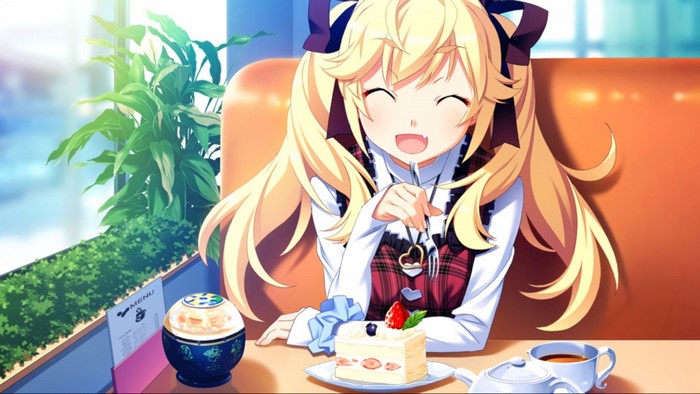 Matsushima Michiru from Grisaia no Kajitsu eating cake