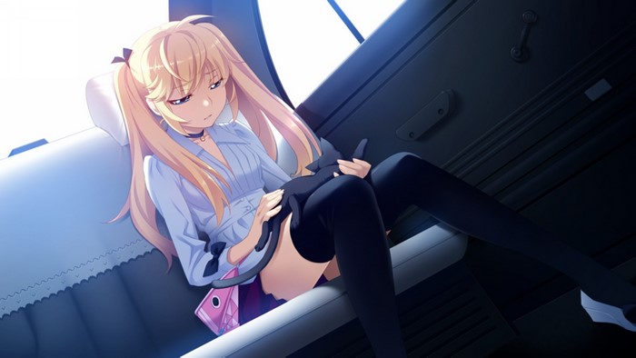 Michiru Matsushima from Grisaia no Kajitsu with a cat