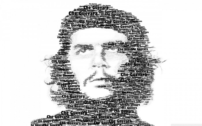 Typographic portrait of Che Guevara