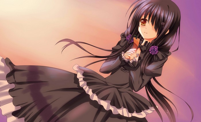 Kurumi Tokisaki from Date A Live holding a food item