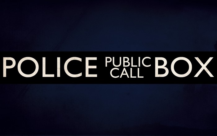 Police Public Call Box text from Doctor Who