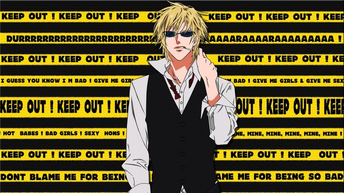 Heiwajima Shizuo from Durarara!! with police tape