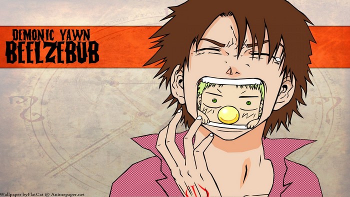 Demonic Yawn Beelzebub Anime Illustration