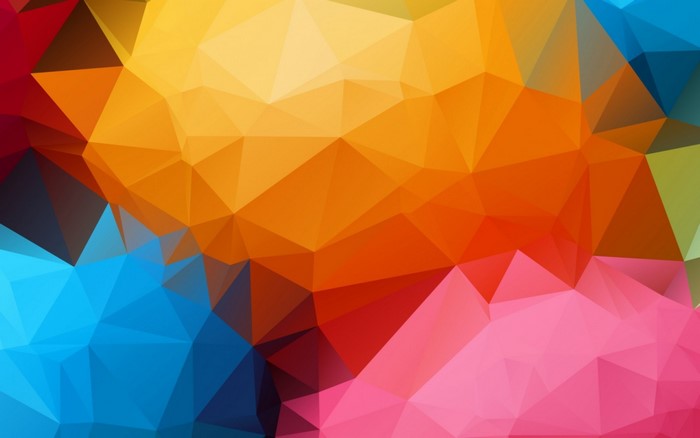 Abstract geometric pattern with colorful triangles