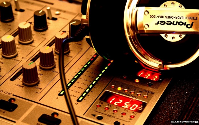 Pioneer DJ Mixer and Headphones