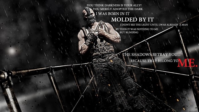 Bane from The Dark Knight Rises quote