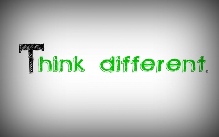 Think different text logo