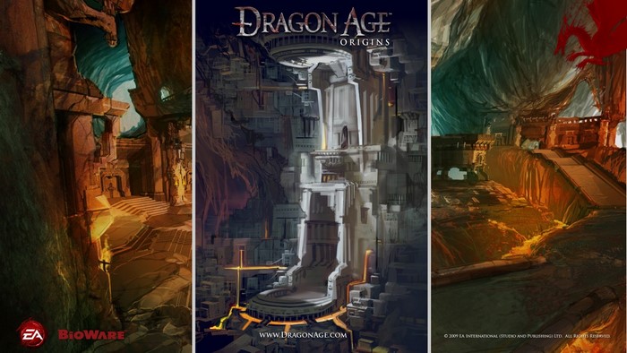 Dragon Age: Origins concept art collage