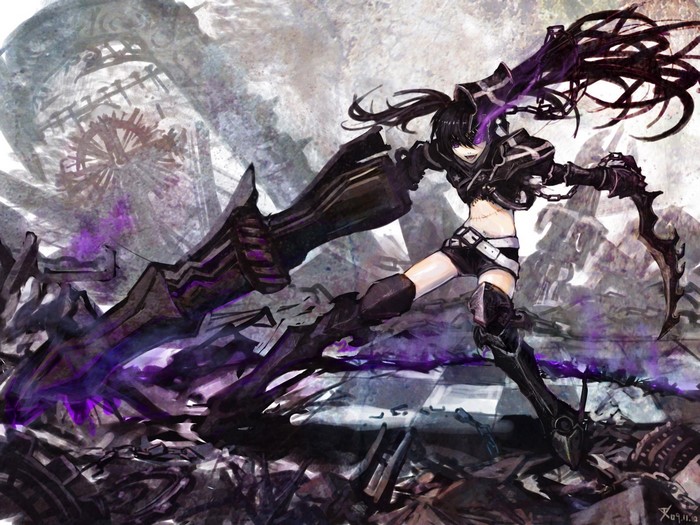 Black Rock Shooter with giant cannon and sword