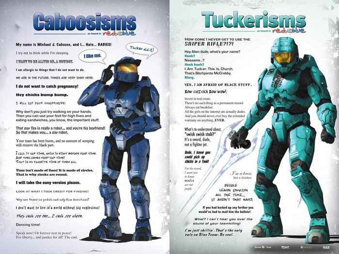 Red vs. Blue Caboose and Tucker Poster