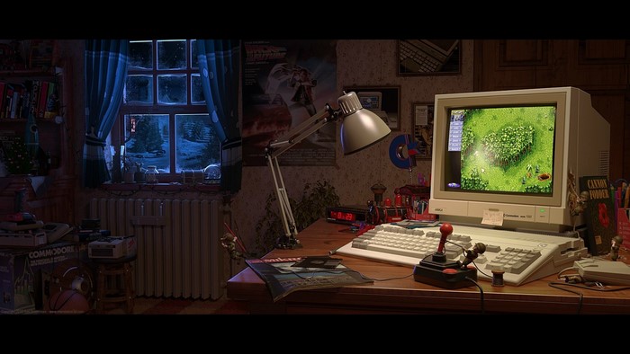 Commodore Amiga computer with Cannon Fodder game