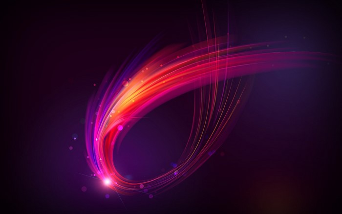 Abstract Neon Light Swirl