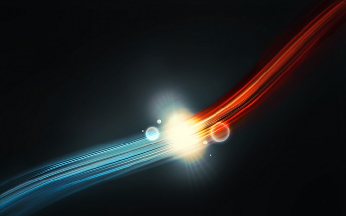 Abstract light streaks in space