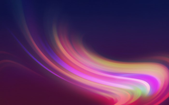Abstract colorful light waves on dark background