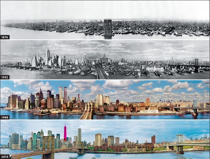 New York City Skyline Evolution: 1876 to 2013