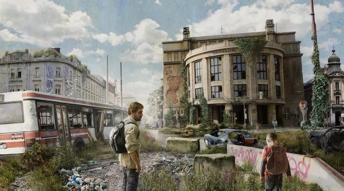The Last of Us: Joel and Ellie in a post-apocalyptic Bratislava