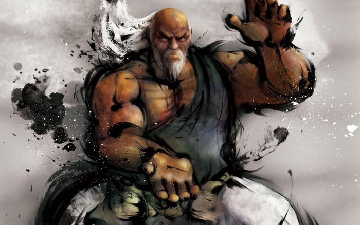 Gouken from Street Fighter illustration