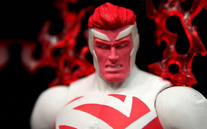 Superman Red Action Figure with Red Energy