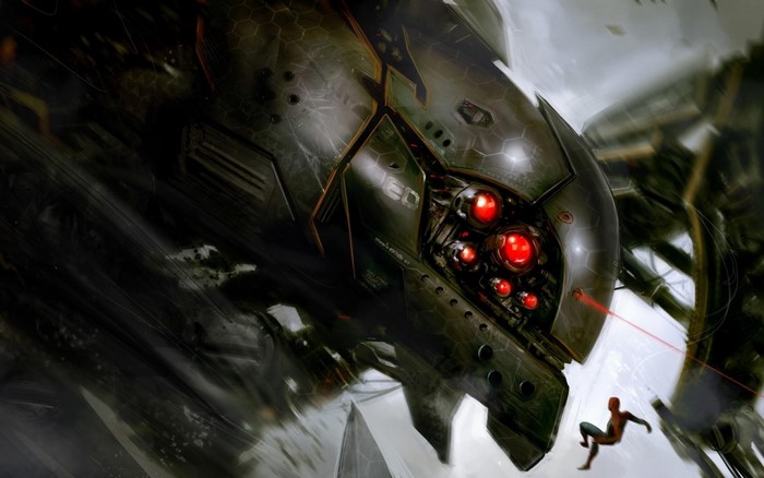 Spider-Man vs. a giant mechanical spider