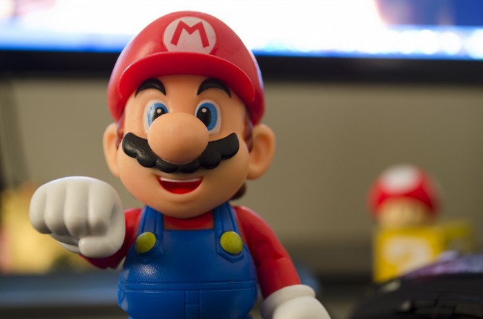 Mario from Super Mario Bros. toy figure