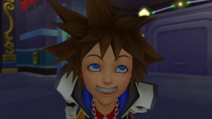 Sora from Kingdom Hearts with a funny expression