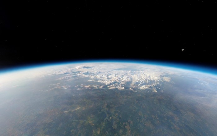 Earth from space with a small satellite