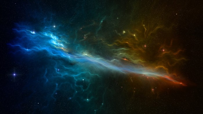Colorful Nebula in Outer Space with Stars