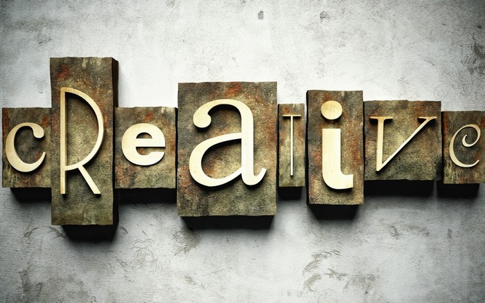 Creative typography on a textured wall