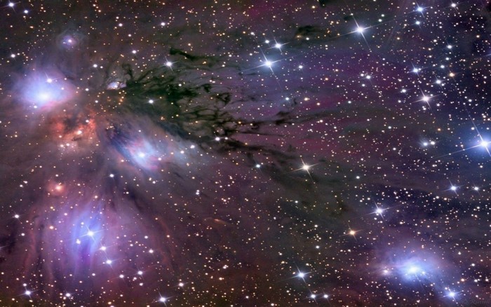Nebula and stars in outer space