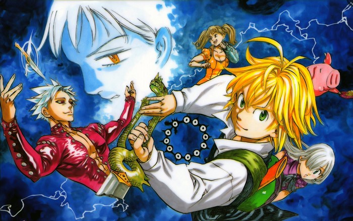 The Seven Deadly Sins characters illustration