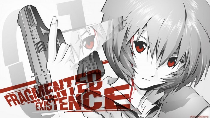 Rei Ayanami with Gun Fragmented Existence