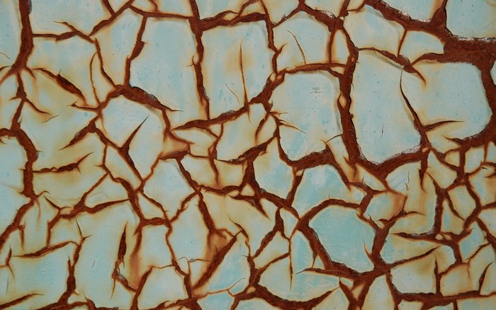 Cracked paint texture with rust