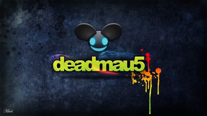 Deadmau5 logo with paint splatters