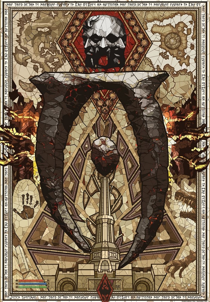 The Elder Scrolls IV Oblivion Stained Glass Poster