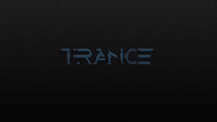 TRANCE text logo on dark textured background