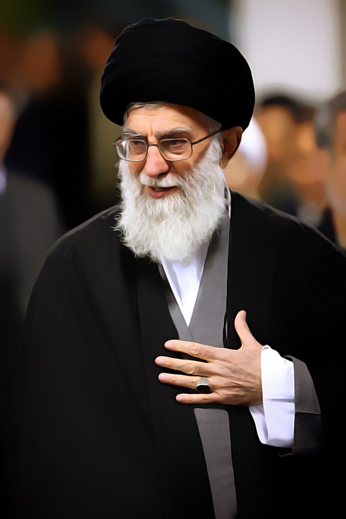 Iranian Clergy Man with Beard and Glasses