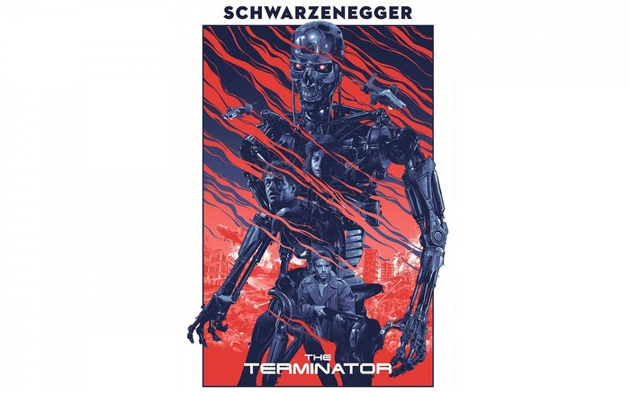 The Terminator Poster with Arnold Schwarzenegger