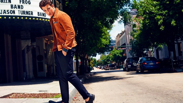 Miles Teller on a City Street