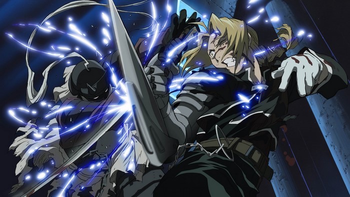 Edward Elric from Fullmetal Alchemist fighting