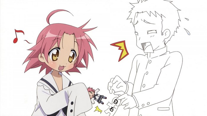 Konata Izumi and Kagami Hiiragi from Lucky Star