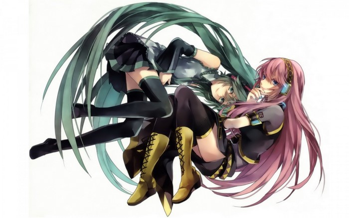 Hatsune Miku and Megurine Luka from Vocaloid