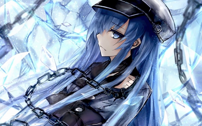 Esdeath from Akame ga Kill with ice chains