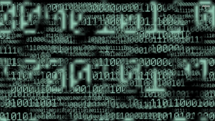 Monochrome binary code texture
