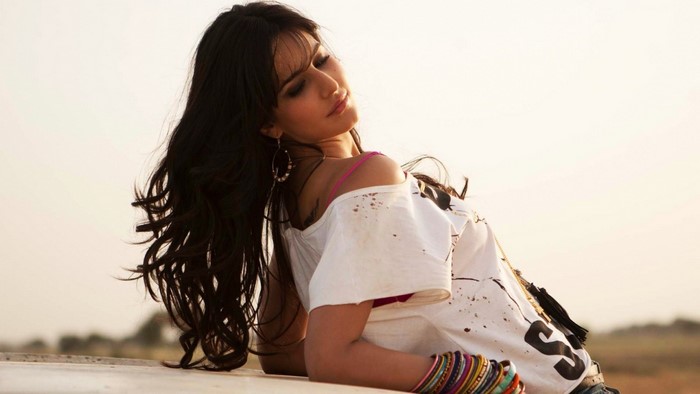 Katrina Kaif posing outdoors