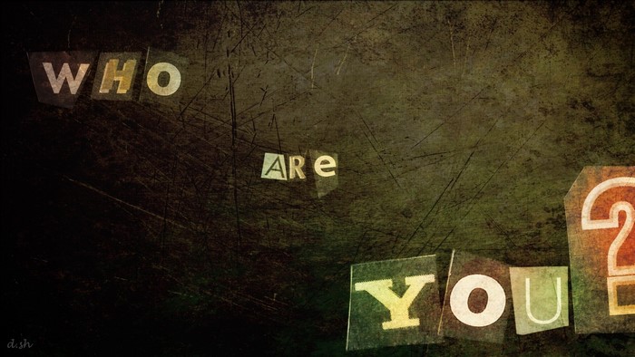 Who are you typography poster