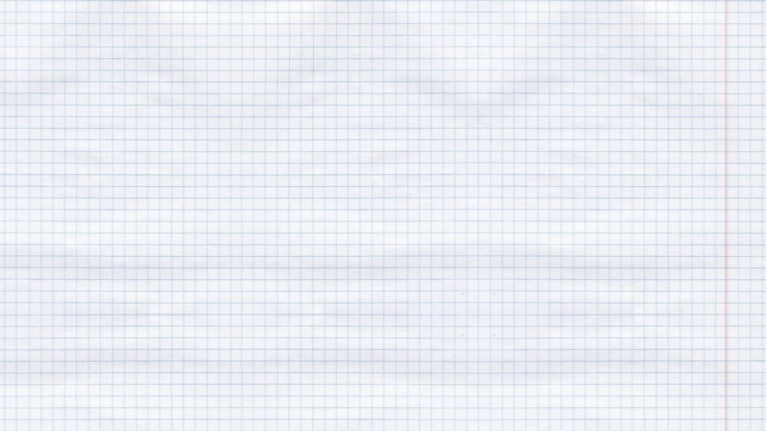 Grid paper with red margin line