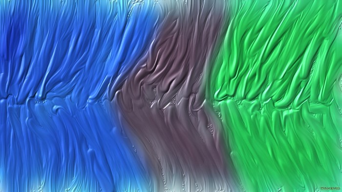 Abstract blue, purple, and green wavy texture