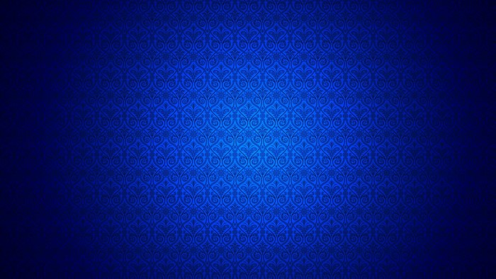 Blue ornate damask pattern background