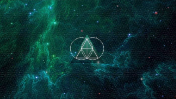 The Glitch Mob logo in a nebula